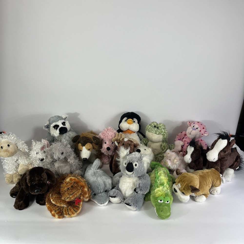 Webkinz &‎ Lilkinz Huge Lot of 20 Retired Ganz Plush NO CODE